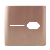 Placa 4x4 1 Tecla + 1 Tomada - Novara Ouro Rose